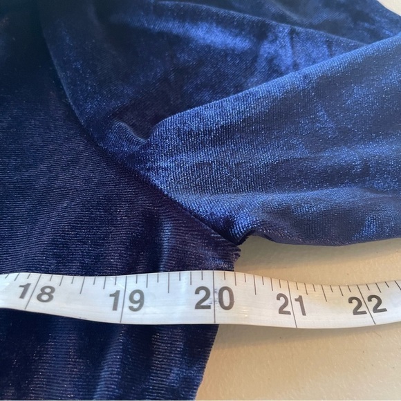 NWT Quaker Factory Velvet blue rhinestones size large jeanne Rice - Picture 10 of 10